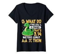 Femme Comment Appelez-Vous Un Serpent de 3,14 mètres de Long A Pi Thon T-Shirt avec Col en V