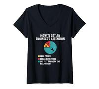 Femme Comment Attirer l'attention d'un ingénieur - Ingénieur mécanique T-Shirt avec Col en V