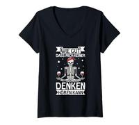 Femme Comment Bien Que Personne ne puisse m'entendre Penser Yoga vin T-Shirt avec Col en V