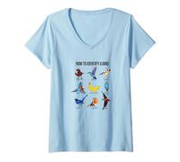 Femme Comment identifier un oiseau - Oiseaux Photo Wildlife Photography T-Shirt avec Col en V
