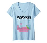 Femme Comment ils ont vraiment créé le tableau périodique T-Shirt avec Col en V