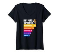 Femme Comment Je préfère Passer Mon Temps Hobby Horsing T-Shirt avec Col en V