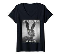 Femme Comment va Alice F T-Shirt avec Col en V