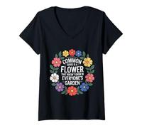 Femme Common Sense Not In Everyone’s Garden ------- T-Shirt avec Col en V