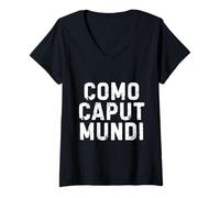 Femme Como Caput Mundi Città Simpatica Uomo Donna Bambino T-Shirt avec Col en V