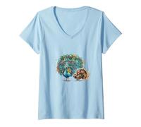 Femme Comparaison Entre The Thief of Joy Peacock et Envious Turkey T-Shirt avec Col en V