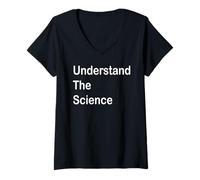 Femme Comprendre la Science T-Shirt avec Col en V