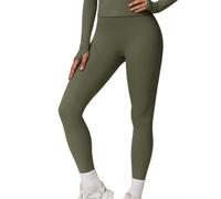 Femme Compression Taille Haut Push up Slim Fit Butt Lift Élastique Legging Tight Pantalon de Joggings Gym Running Course(Size:xl,Color:Green Dark)