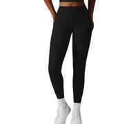 Femme Compression Taille Haut Push up Slim Fit Butt Lift Élastique Legging Tight Pantalon de Joggings Gym Running Course(Size:m,Color:Black)
