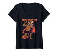 Femme Comte Chokesula BJJ Humour Halloween T-Shirt avec Col en V