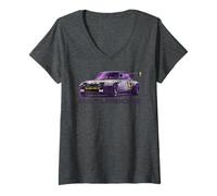 Femme Concept-Car Renault Electric R5 3E Turbo T-Shirt avec Col en V