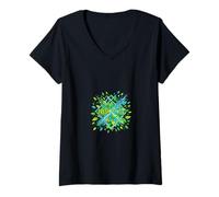 Femme Concept de Foudre végétal d'énergie Naturelle Fresh Power T-Shirt avec Col en V