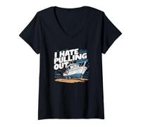 Femme Conception De Hiboux Mystiques pour Les Amateurs De Fantasy T-Shirt avec Col en V
