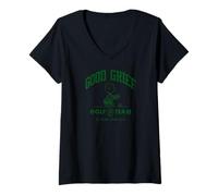Femme Conception de l'équipe de Golf Good Grief de Charlie Brown T-Shirt avec Col en V