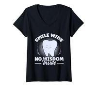 Femme Conception de récupération des Dents de Sagesse pour Chirurgie Dentaire Dentaire T-Shirt avec Col en V