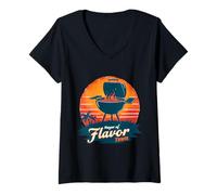 Femme Conception pour Le Maire de Flavor Town T-Shirt avec Col en V