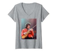 Femme Concert après Les Heures de Travail de Gary Moore au Royal Albert Hall 1992 T-Shirt avec Col en V