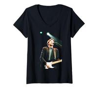 Femme Concert en Direct du Guitariste de Blues Eric Clapton Brighton Centre T-Shirt avec Col en V