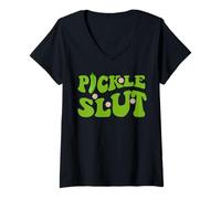 Femme Concombre cornichon - Cornichons - Pour les amateurs de cornichons T-Shirt avec Col en V