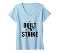 Femme Conçu pour Frapper la Foudre T-Shirt avec Col en V