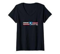 Femme Condado Porto Rico T-Shirt avec Col en V