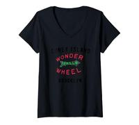 Femme Coney Island Brooklyn New York T-Shirt avec Col en V
