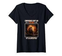 Femme Confidence Isn't an Option It's A Lifestyle T-Shirt avec Col en V