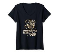 Femme Confidence Level Leo T-Shirt avec Col en V