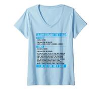 Femme Conjugaison drôle d'apprendre l'allemand Ils Ont Dit verbe T-Shirt avec Col en V