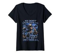 Femme Connaissez-Les Tous, mais Nous Leur devons Tout ce Que Nous ne savons Pas T-Shirt avec Col en V
