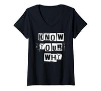 Femme Connaissez Vos Conseils de Vie T-Shirt avec Col en V