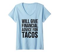 Femme Conseiller Financier drôle - donnera des Conseils Financiers T-Shirt avec Col en V