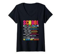 Femme Conseiller Scolaire Vous êtes spécial Important Fort T-Shirt avec Col en V