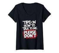 Femme Conseils : Ne Me Parlez Surtout Pas T-Shirt avec Col en V