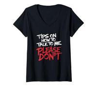 Femme Conseils : Ne Me Parlez Surtout Pas T-Shirt avec Col en V