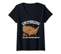 Femme Construit par des Immigrants Que Vous ne Pouvez Pas Expulser l'histoire Abolir Ice T-Shirt avec Col en V