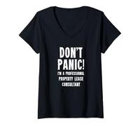 Femme Consultant en bail Immobilier T-Shirt avec Col en V