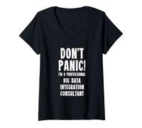 Femme Consultant en intégration Big Data T-Shirt avec Col en V