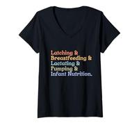 Femme Consultant en Lactation Consultant en Allaitement IBCLC T-Shirt avec Col en V