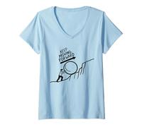 Femme Continuez à avancer T-Shirt avec Col en V