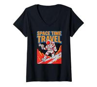 Femme Continuum des passionnés de Science-Fiction de Voyage Spatial T-Shirt avec Col en V