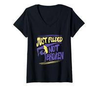 Femme Contorsionniste Contorsion Just Folded Not Broken T-Shirt avec Col en V
