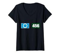 Femme Cool 456 Code Number "O" Say Yes Illustration Graphic Design T-Shirt avec Col en V