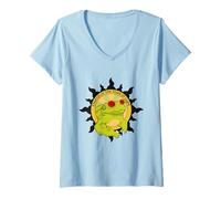 Femme Cool Church of The Toad of Light Sonora Desert Bufo T-Shirt avec Col en V