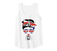 Femme Cool Costa Rica Coffee Mama Girl Aunt Costa Rica Flag Print Débardeur