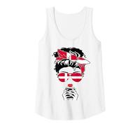 Femme Cool Danish Coffee Mama Mom Girl Aunt Sis Danemark Flag Print Débardeur