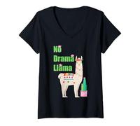 Femme Cool Drama Lama Only You Can Prevent Drama, Citations Lama T-Shirt avec Col en V