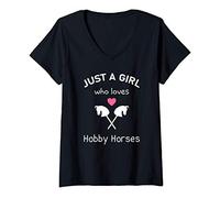Femme Cool Hobby Horsing saying - Hobby Horse Hobby Horse T-Shirt avec Col en V