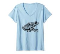 Femme Cool Tattoo Frog Cool Frog T-Shirt avec Col en V