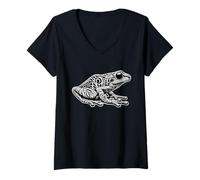 Femme Cool Tattoo Frog Cool Frog T-Shirt avec Col en V